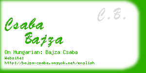 csaba bajza business card